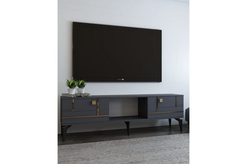 Varno TV-taso 150 cm - Antrasiitti/Keltainend - Huonekalut - TV- & Mediakalusteet - Tv taso & Mediataso