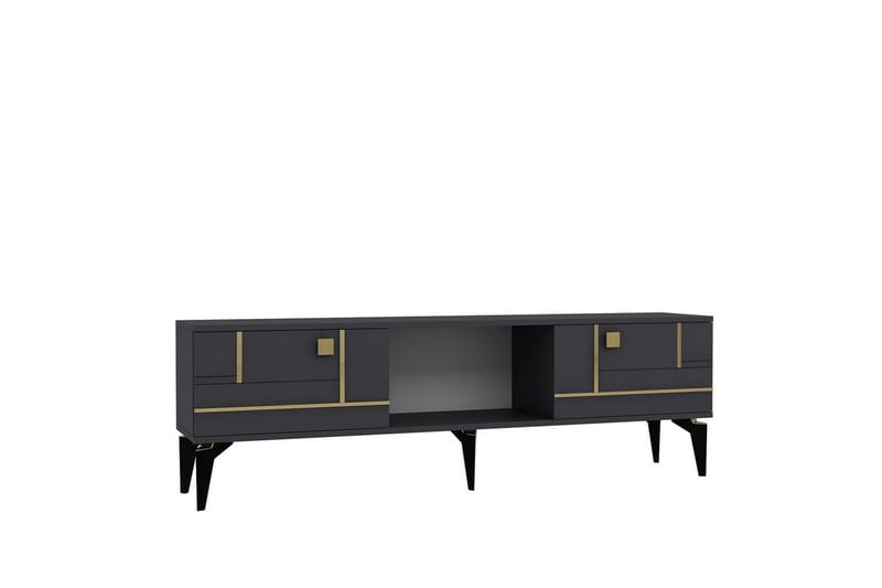 Varno TV-taso 150 cm - Antrasiitti/Keltainend - Huonekalut - TV- & Mediakalusteet - Tv taso & Mediataso