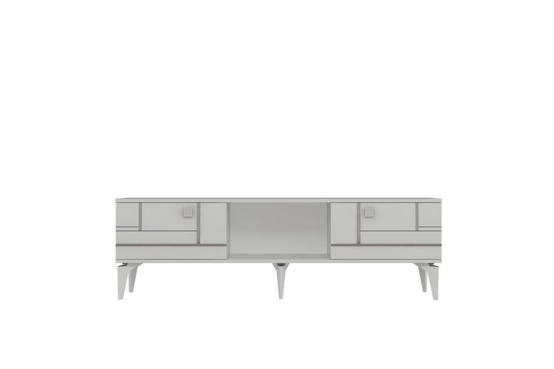 Varno TV-taso 150 cm, Valkoinen/Hopea