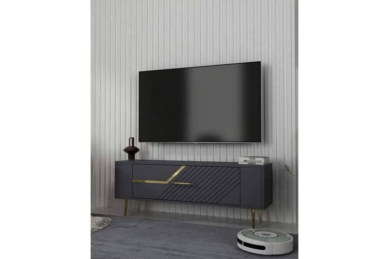 Veynor TV-taso 120 cm - Antrasiitti/Keltainend - Huonekalut - TV- & Mediakalusteet - Tv taso & Mediataso