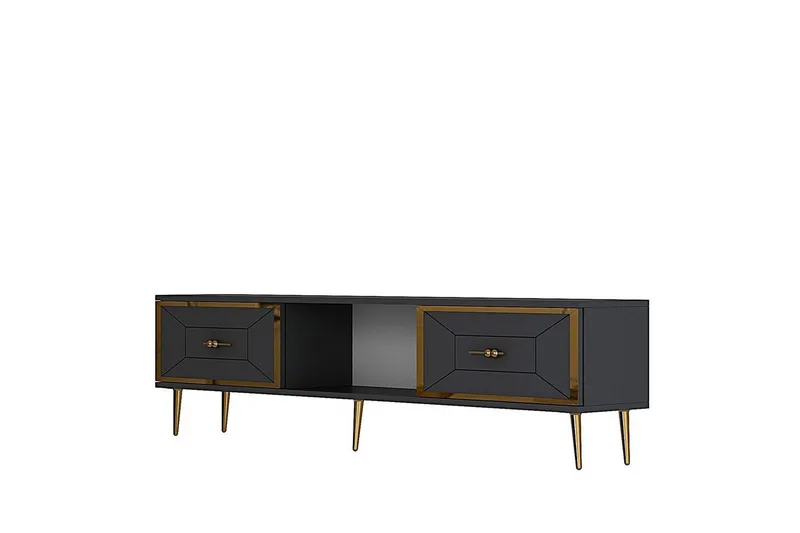 Virdel TV-taso 150 cm - Antrasiitti/Keltainend - Huonekalut - TV- & Mediakalusteet - Tv taso & Mediataso