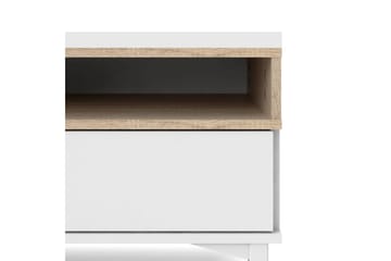Virender lattiaseisova tv-taso 155,7 cm säilytyksellä tammi - Valkoinen|Beige - Huonekalut - TV- & Mediakalusteet - Tv taso & Mediataso