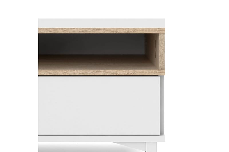 Virender lattiaseisova tv-taso 155,7 cm säilytyksellä tammi - Valkoinen|Beige - Huonekalut - TV- & Mediakalusteet - Tv taso & Mediataso