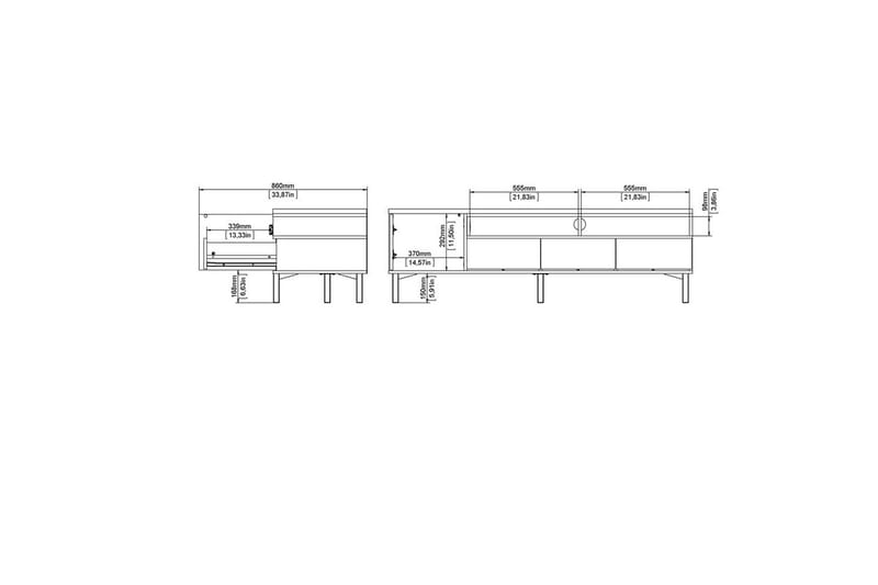 Virender-tv-taso 48,2 cm - Huonekalut - TV- & Mediakalusteet - Tv taso & Mediataso