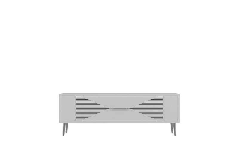 Vornis TV-taso 120 cm - Valkoinen/Hopea - Huonekalut - TV- & Mediakalusteet - Tv taso & Mediataso