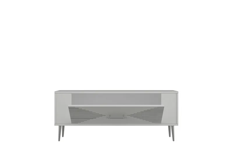 Vornis TV-taso 120 cm - Valkoinen/Hopea - Huonekalut - TV- & Mediakalusteet - Tv taso & Mediataso