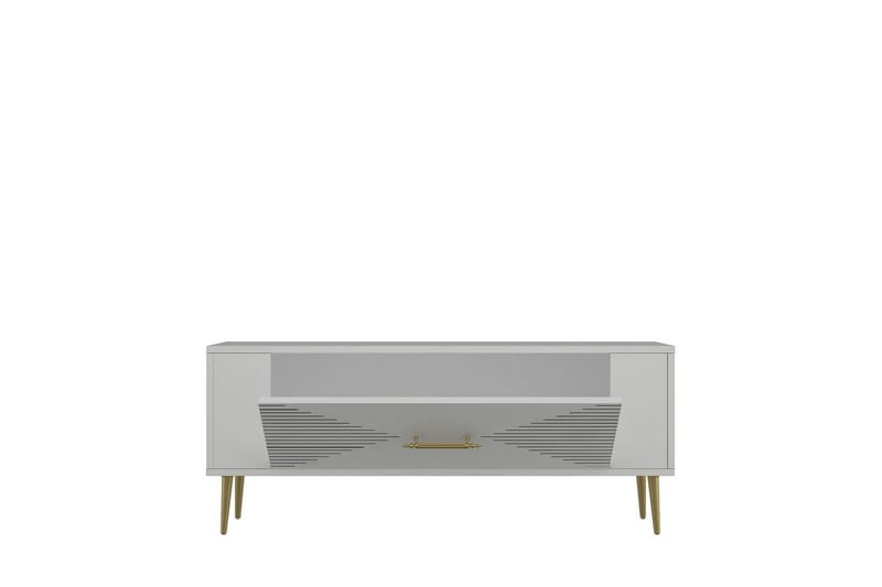 Vornis TV-taso 120 cm - Valkoinen/Keltainend - Huonekalut - TV- & Mediakalusteet - Tv taso & Mediataso