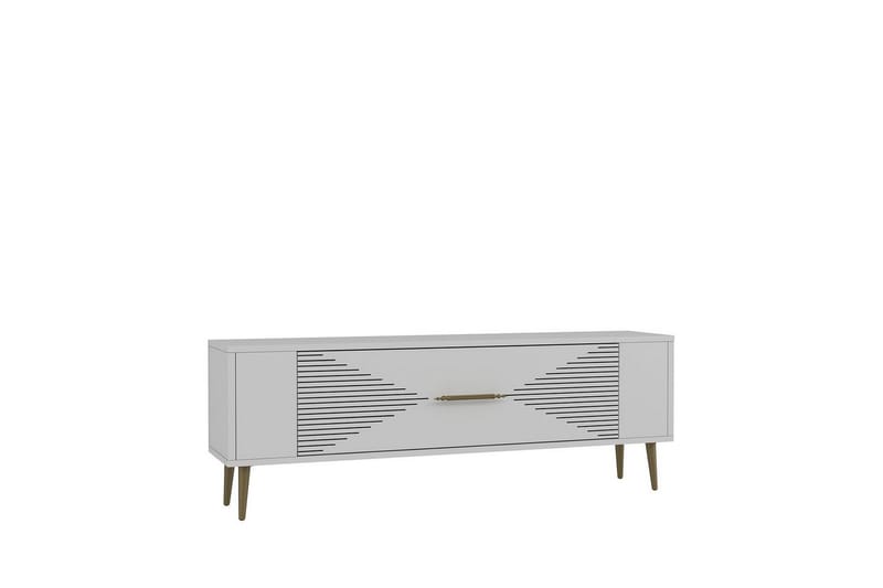 Vornis TV-taso 120 cm - Valkoinen/Keltainend - Huonekalut - TV- & Mediakalusteet - Tv taso & Mediataso