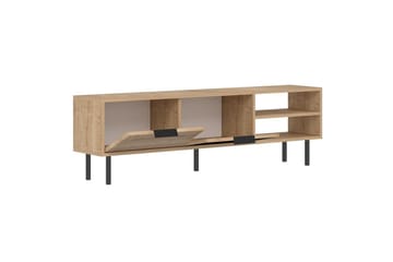 Wenus lattiaseisova tv-taso 150 cm säilytyksellä tammi - Beige - Huonekalut - TV- & Mediakalusteet - Tv taso & Mediataso