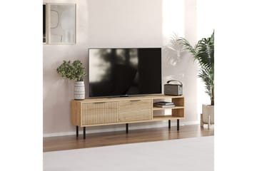 Wenus lattiaseisova tv-taso 150 cm säilytyksellä tammi - Beige - Huonekalut - TV- & Mediakalusteet - Tv taso & Mediataso