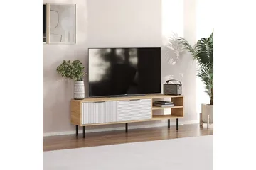 Wenus TV-taso 150 cm - Tammi/Valkoinen - Huonekalut - TV- & Mediakalusteet - Tv taso & Mediataso