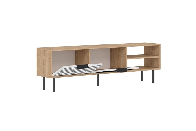 Wenus TV-taso 150 cm - Tammi/Valkoinen - Huonekalut - TV- & Mediakalusteet - Tv taso & Mediataso