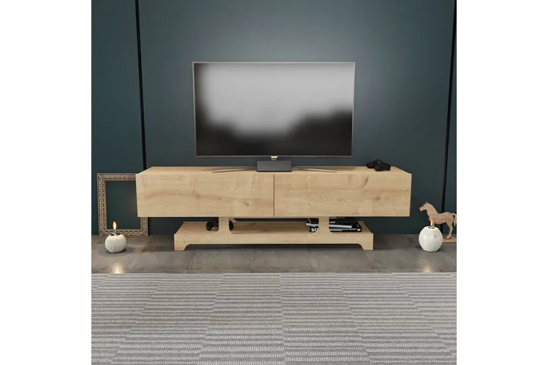 Zira TV-taso 160 cm - Tammi - Huonekalut - TV- & Mediakalusteet - Tv taso & Mediataso