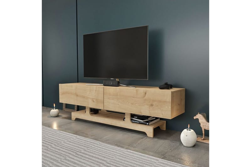 Zira TV-taso 160 cm - Tammi - Huonekalut - TV- & Mediakalusteet - Tv taso & Mediataso