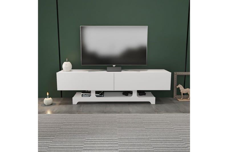 Zira TV-taso 160 cm - Valkoinen - Huonekalut - TV- & Mediakalusteet - Tv taso & Mediataso