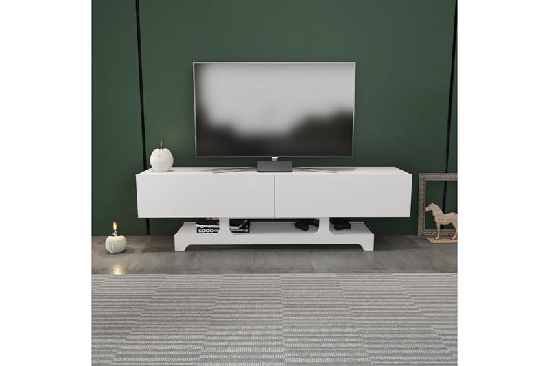 Zira TV-taso 160 cm - Valkoinen - Huonekalut - TV- & Mediakalusteet - Tv taso & Mediataso