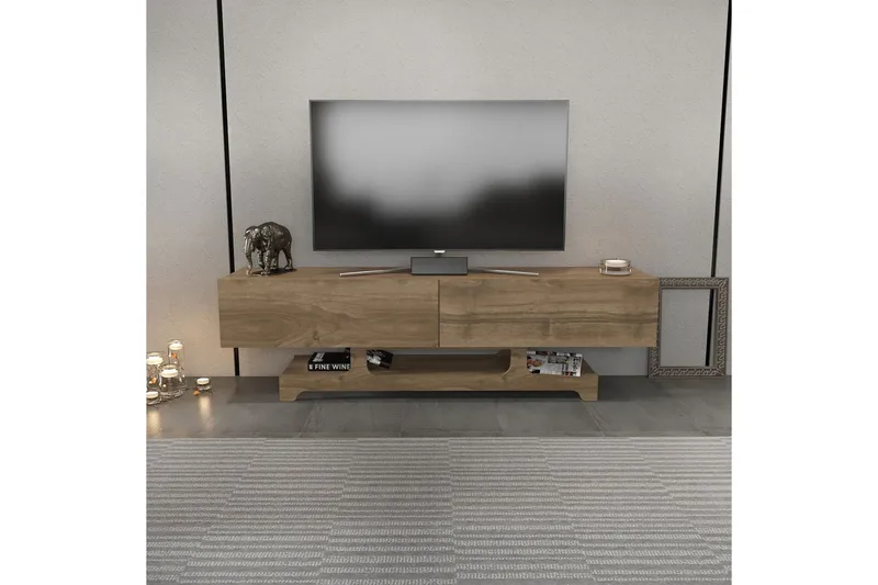 Zira TV-taso 160 cm - Pähkinä - Huonekalut - TV- & Mediakalusteet - Tv taso & Mediataso