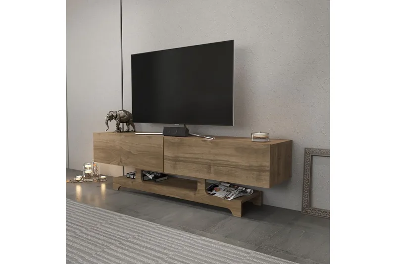 Zira TV-taso 160 cm - Pähkinä - Huonekalut - TV- & Mediakalusteet - Tv taso & Mediataso