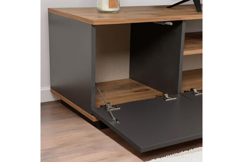 Meni TV-taso 180 cm - Luonnonväri/Antrasiitti - Huonekalut - TV- & Mediakalusteet - Tv taso & Mediataso