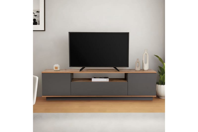 Meni TV-taso 180 cm - Luonnonväri/Antrasiitti - Huonekalut - TV- & Mediakalusteet - Tv taso & Mediataso