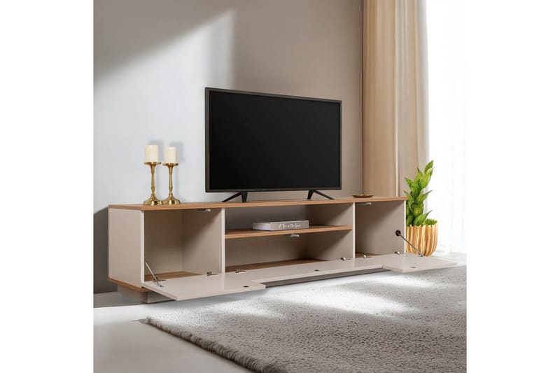 Meni TV-taso 180 cm - Luonnonväri/Keltainen - Huonekalut - TV- & Mediakalusteet - Tv taso & Mediataso