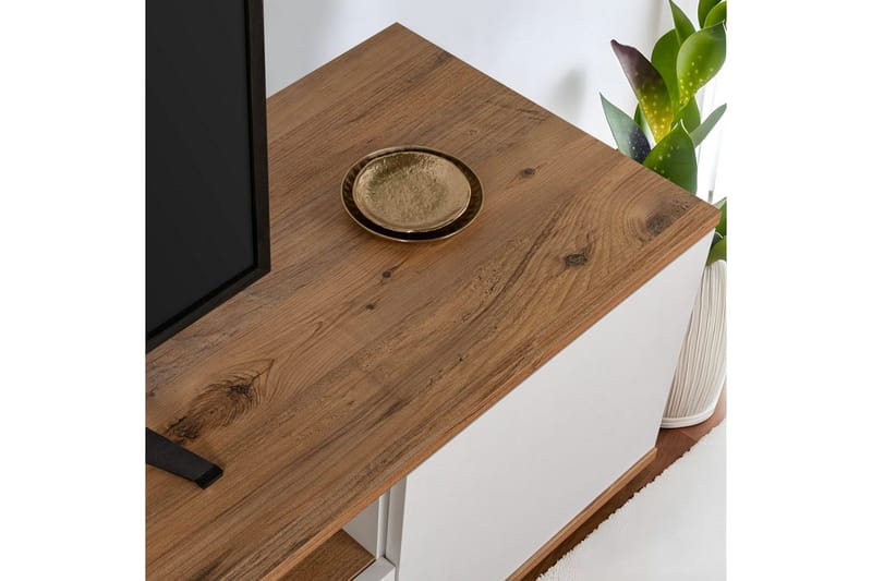 Meni TV-taso 180 cm - Luonnonväri/Valkoinen - Huonekalut - TV- & Mediakalusteet - Tv taso & Mediataso