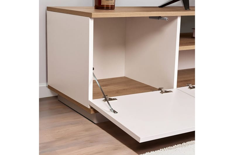 Meni TV-taso 180 cm - Luonnonväri/Valkoinen - Huonekalut - TV- & Mediakalusteet - Tv taso & Mediataso