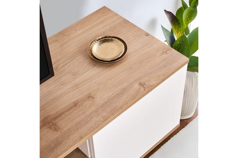 Meni TV-taso 180 cm - Luonnonväri/Valkoinen - Huonekalut - TV- & Mediakalusteet - Tv taso & Mediataso