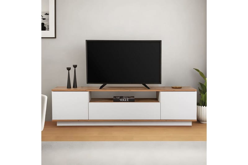Meni TV-taso 180 cm - Luonnonväri/Valkoinen - Huonekalut - TV- & Mediakalusteet - Tv taso & Mediataso