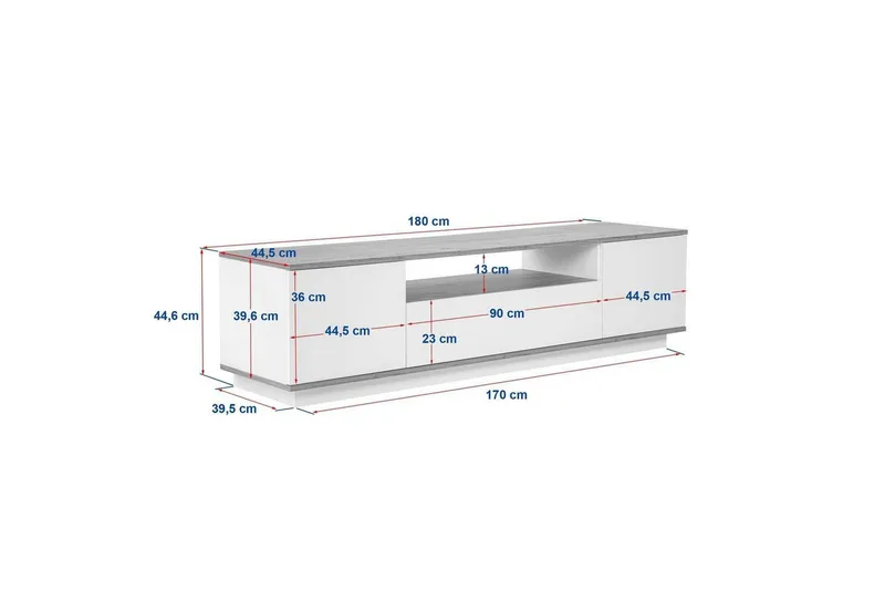 Meni TV-taso 180 cm - Tummanruskea/Taupe - Huonekalut - TV- & Mediakalusteet - Tv taso & Mediataso