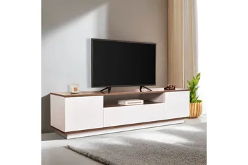 Meni TV-taso 180 cm - Valkoinen/Ruskea - Huonekalut - TV- & Mediakalusteet - Tv taso & Mediataso