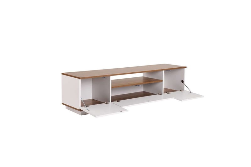 Meni TV-taso 180 cm - Valkoinen/Ruskea - Huonekalut - TV- & Mediakalusteet - Tv taso & Mediataso