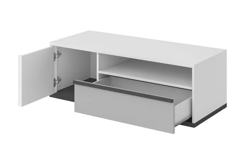 Metropolitan Tv-Taso 120x50 cm - Valkoinen/Vaaleanharmaa/Musta - Huonekalut - TV- & Mediakalusteet - Tv taso & Mediataso