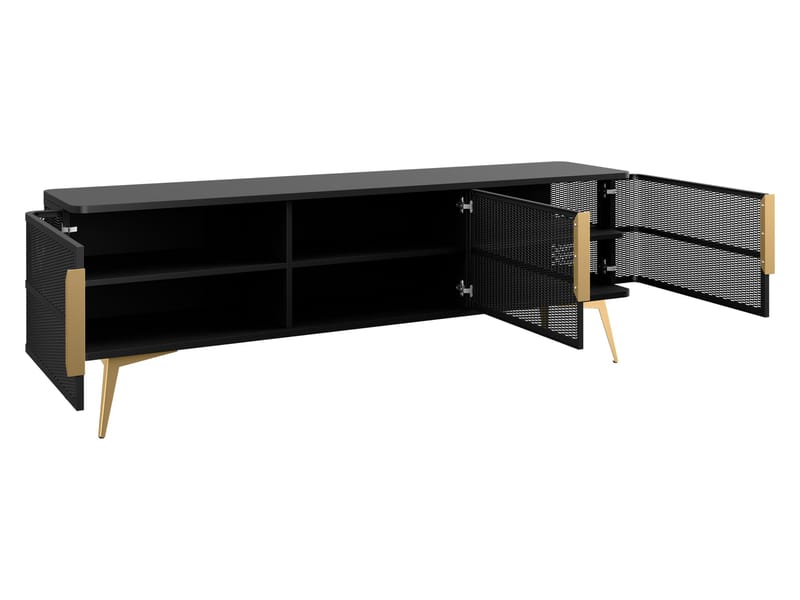 Mireva-tv-taso 180 cm - beige, kulta - Huonekalut - TV- & Mediakalusteet - Tv taso & Mediataso