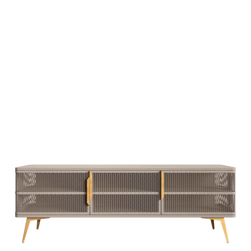 Mireva-tv-taso 180 cm - beige/kulta - Huonekalut - TV- & Mediakalusteet - Tv taso & Mediataso