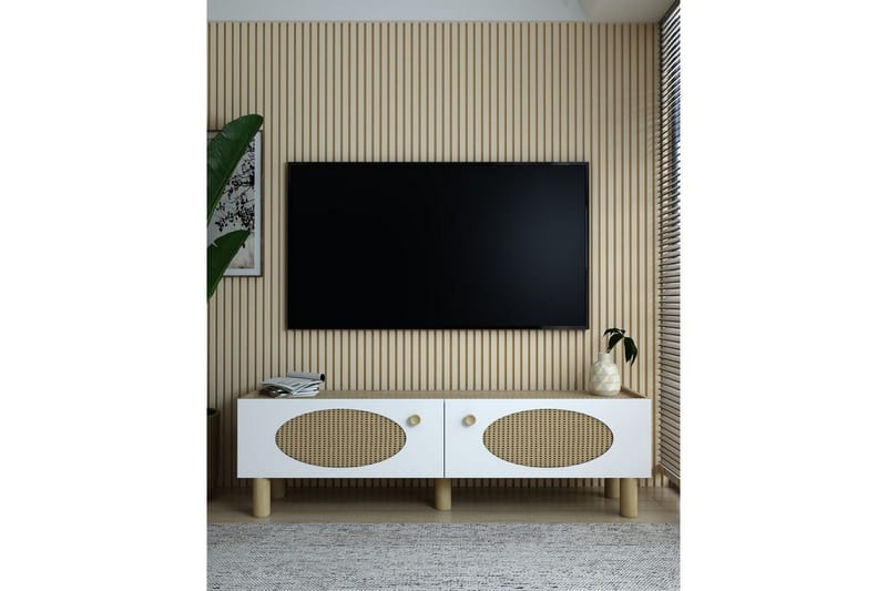 Mittopuri TV-taso 153.6 cm - Ruskeanharmaa - Huonekalut - TV- & Mediakalusteet - Tv taso & Mediataso