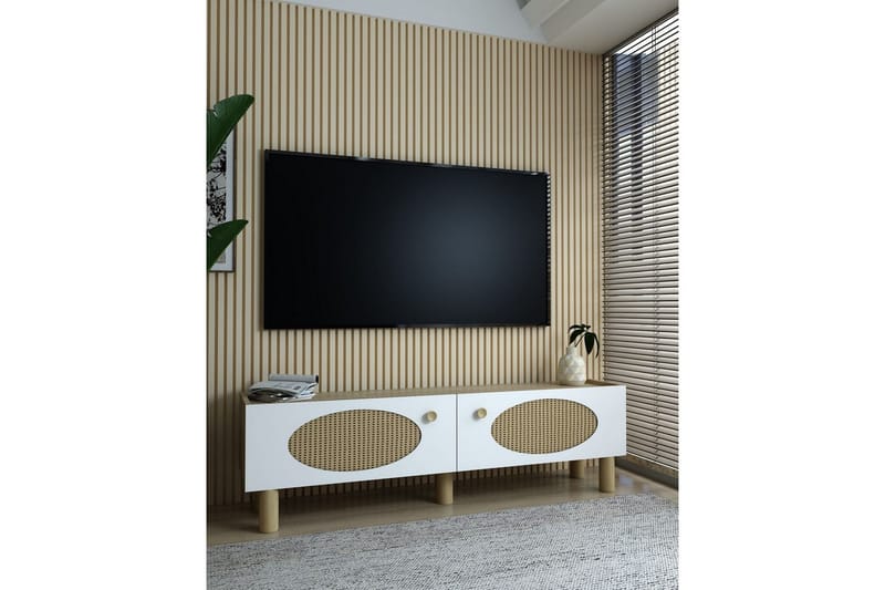 Mittopuri TV-taso 153.6 cm - Ruskeanharmaa - Huonekalut - TV- & Mediakalusteet - Tv taso & Mediataso