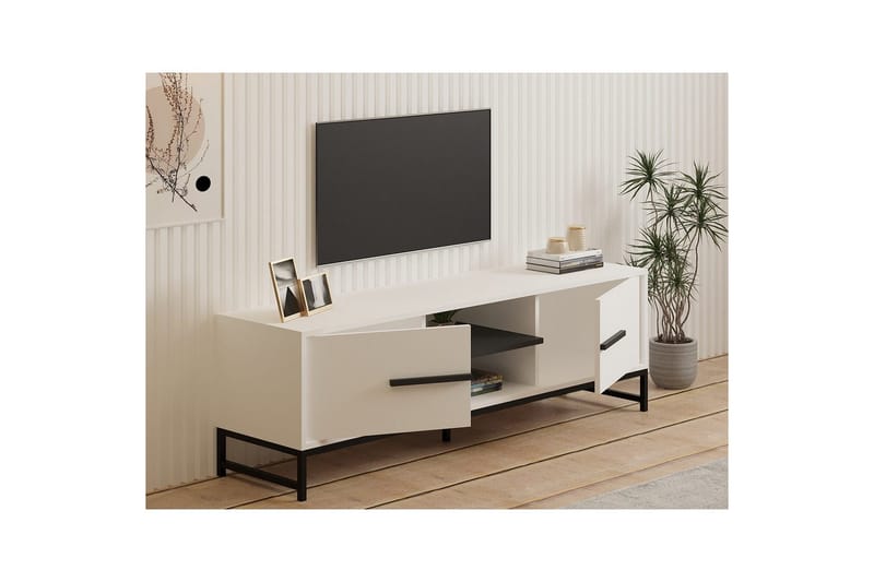 Mono TV-taso 160 cm - Valkoinen - Huonekalut - TV- & Mediakalusteet - Tv taso & Mediataso