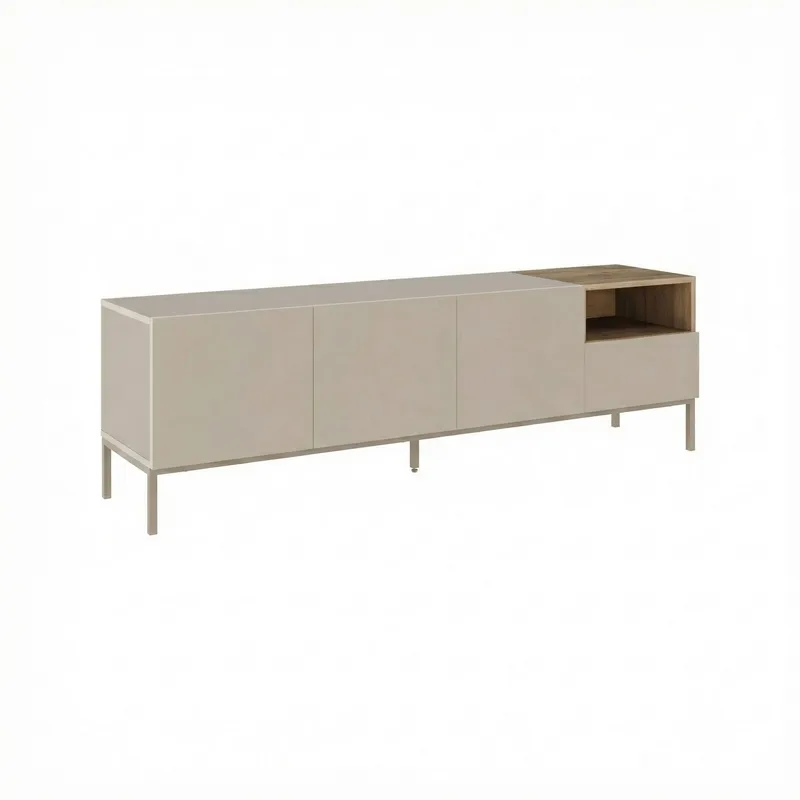 Morlen TV-taso 180x55x41,8 cm, santstone ja luonnontammi