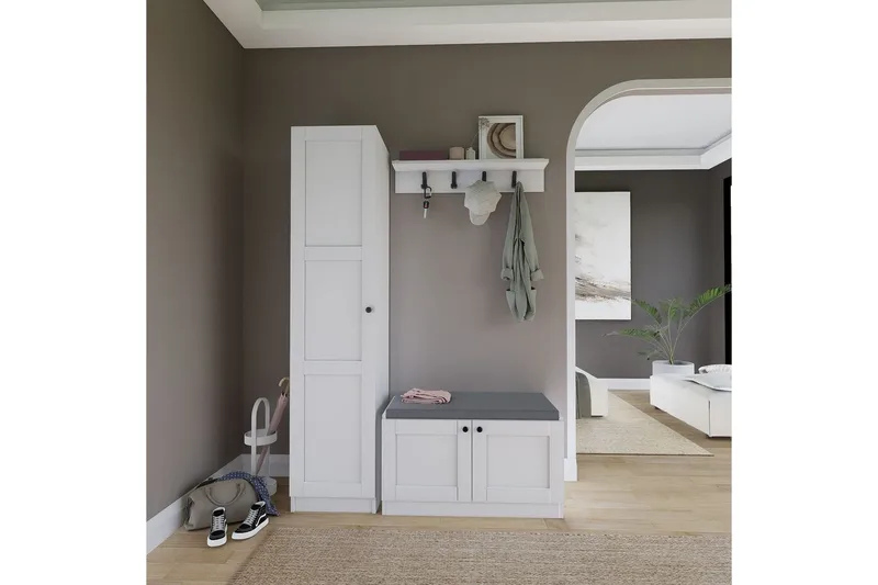 Nagouri TV-kalustesetti 130x35 cm, Valkoinen