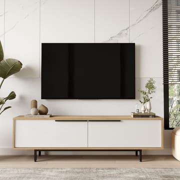 Nilena TV-taso 160x45,1x35,5 cm - tammi, valkoinen - Huonekalut - TV- & Mediakalusteet - Tv taso & Mediataso