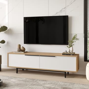 Nilena TV-taso 160x45,1x35,5 cm - tammi, valkoinen - Huonekalut - TV- & Mediakalusteet - Tv taso & Mediataso