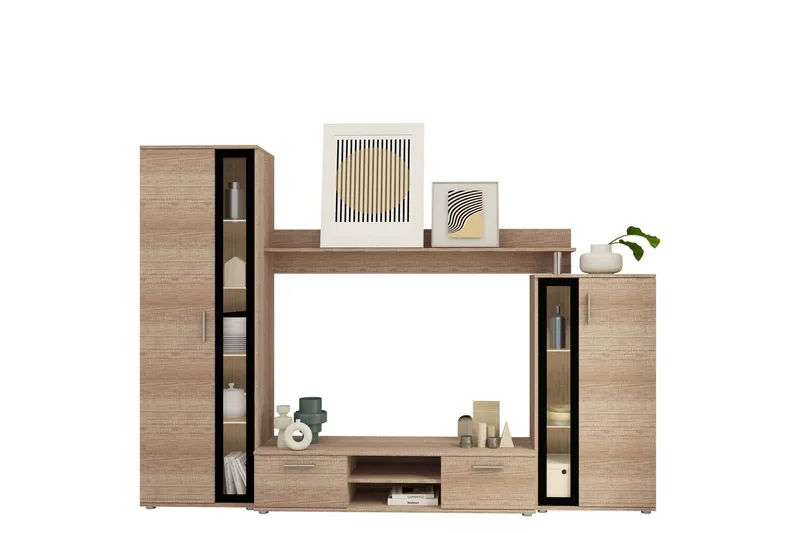 Olerum TV-huonekalusetti 256x40 cm - Luonnonväri - Huonekalut - TV- & Mediakalusteet - TV-kalustepaketti