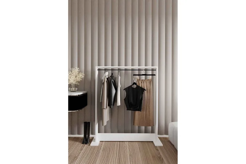 Olyric TV-hylly 124 cm - Valkoinen - Huonekalut - TV- & Mediakalusteet - TV-hyllyt