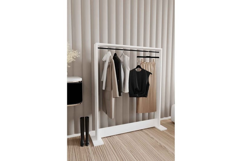 Olyric TV-hylly 124 cm - Valkoinen - Huonekalut - TV- & Mediakalusteet - TV-hyllyt