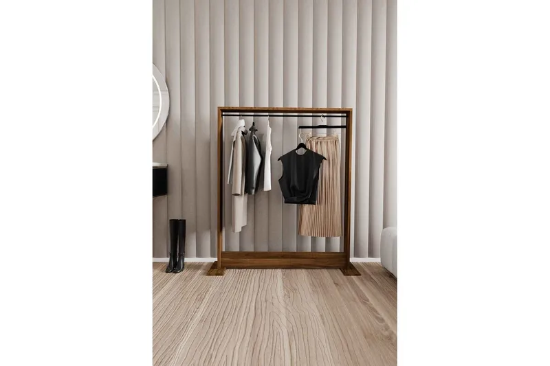 Olyric TV-hylly 124 cm - Pähkinä - Säilytys - Vaatesäilytys - Vaatenaulakko - Koukkunaulakot