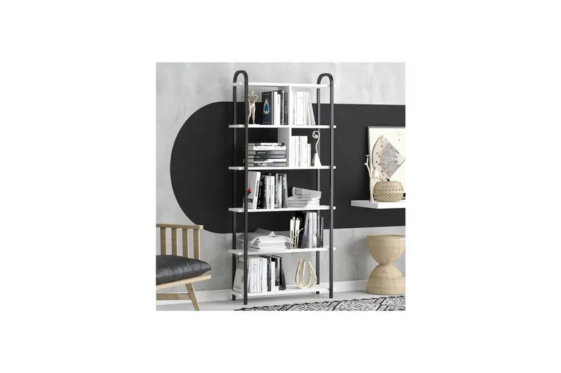 Orvric Kirjahylly 78 cm - Musta/Valkoinen - Säilytys - Hylly - Kirjahylly