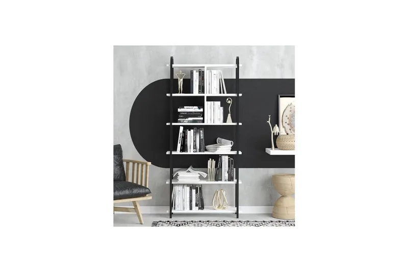 Orvric Kirjahylly 78 cm - Musta/Valkoinen - Säilytys - Hylly - Kirjahylly