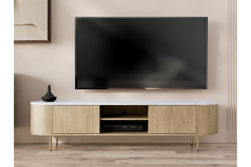 Pantego Tv-Taso 184x40 cm - Valkoinen - Huonekalut - TV- & Mediakalusteet - Tv taso & Mediataso