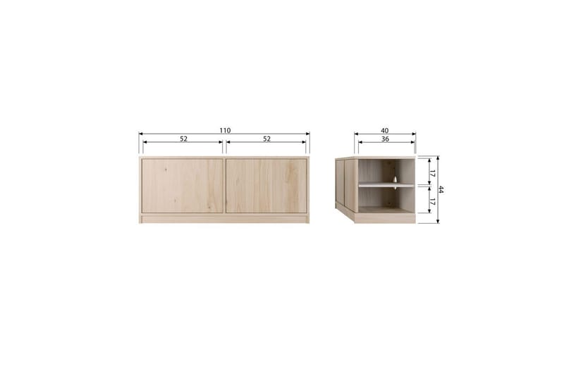 Peruskaappi Modulaarinen - 44x110x40 cm - Huonekalut - TV- & Mediakalusteet - TV-kaappi